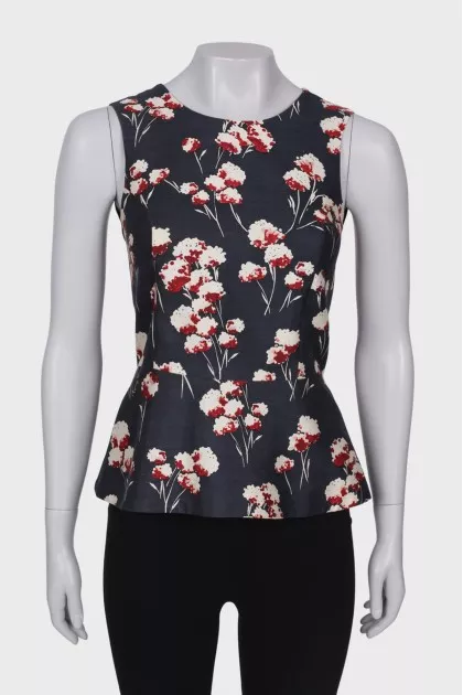 Silk and wool top