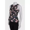 Silk and wool top