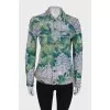 Denim jacket in floral print