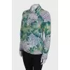 Denim jacket in floral print