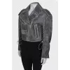 Cropped jacket in gradient print