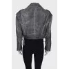Cropped jacket in gradient print
