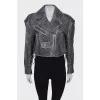 Cropped jacket in gradient print