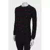 Black print sweater