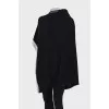 Black asymmetrical poncho