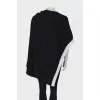 Black asymmetrical poncho