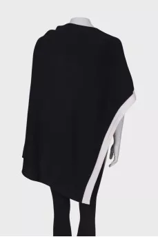 Black asymmetrical poncho