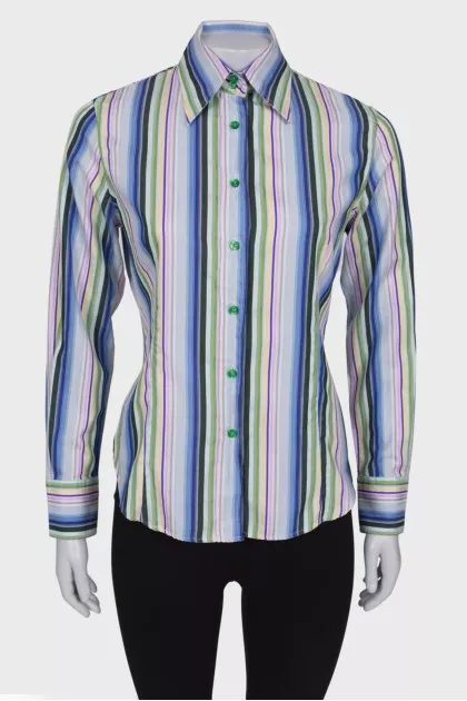 Fitted striped shirt