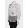 Semi-sheer shirt with decor