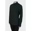 Dark green straight fit shirt