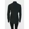 Dark green straight fit shirt
