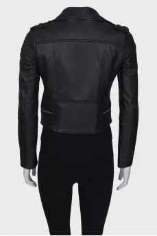Black leather jacket