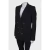 Double-breasted black jacket