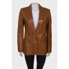 Light brown leather jacket