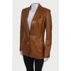 Light brown leather jacket