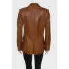 Light brown leather jacket