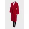 Cashmere coat with belt