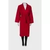 Cashmere coat with belt