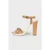 Leather heeled sandals