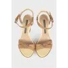Leather heeled sandals