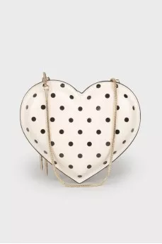 Heart shaped leather bag