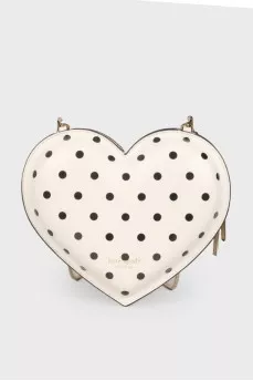 Heart shaped leather bag