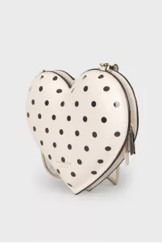 Heart shaped leather bag