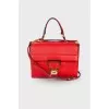 Red leather bag