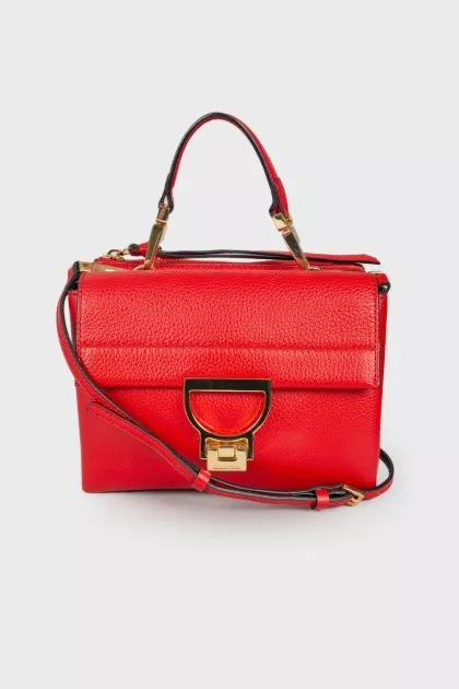 Red leather bag