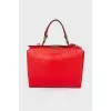 Red leather bag