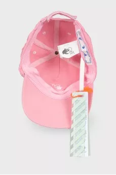 Pink cap with tag