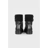 Black boots with rhinestones