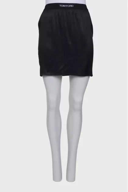 Silk black skirt