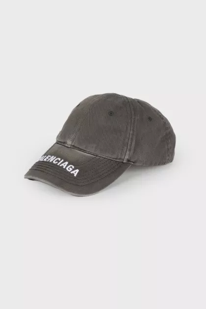Jeans cap with brand logo