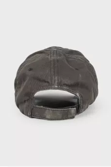 Jeans cap with brand logo