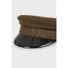 Dark green cap