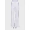 Pleated flared trousers