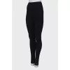 Black leggings with a zip at the bottom