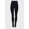 Black leggings with a zip at the bottom