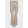 Beige straight fit jeans
