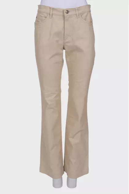 Beige straight fit jeans