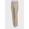 Beige straight fit jeans