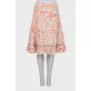 Skirt with pleated hem
