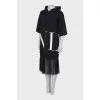 Black dress with lace hem