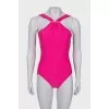 Pink one piece swimsuit