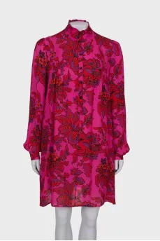 Printed silk dress