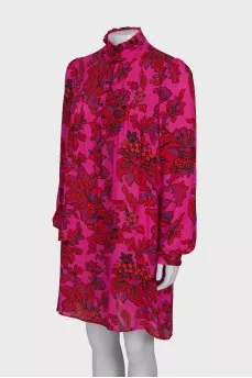 Printed silk dress