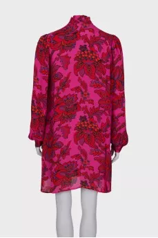 Printed silk dress