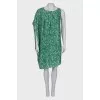 Silk dress in abstract print