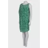 Silk dress in abstract print